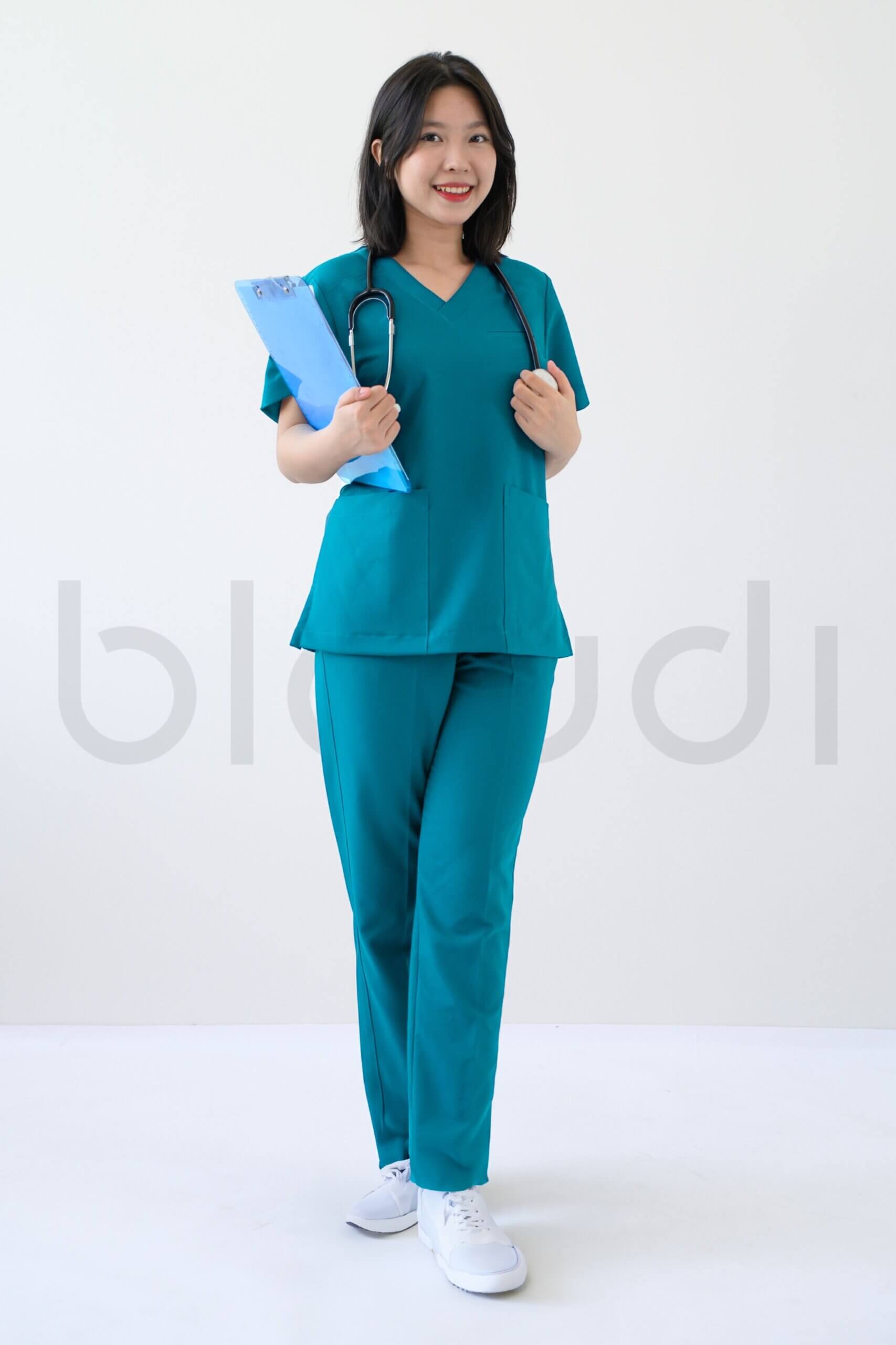 Plus Scrubs Nữ Caribe Blue